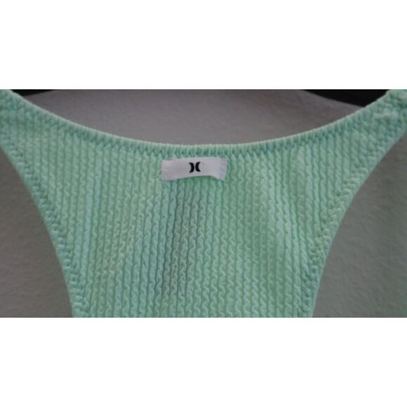 Hurley HC0134 Women Sz XL Mint Green Textured Beach Mini Tank Dress Cover Up $65 - Picture 6 of 9